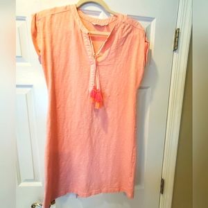 Vineyard Vines size SMALL super cute sun dress. Peachy clr w pink/peach tassels☆